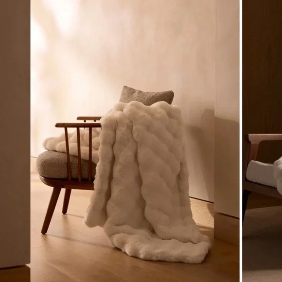 Cozy Earth Bubble Cuddle Cream Throw Oversized Blanket NEW in plastic - Picture 1 of 5